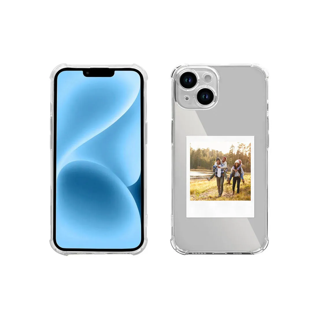 Personalized iPhone 14 Transparent Case with Photo Clear Cover with Camera Protection