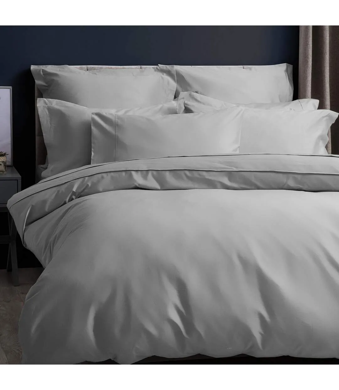 Pima cotton 450 thread count duvet cover platinum Belledorm