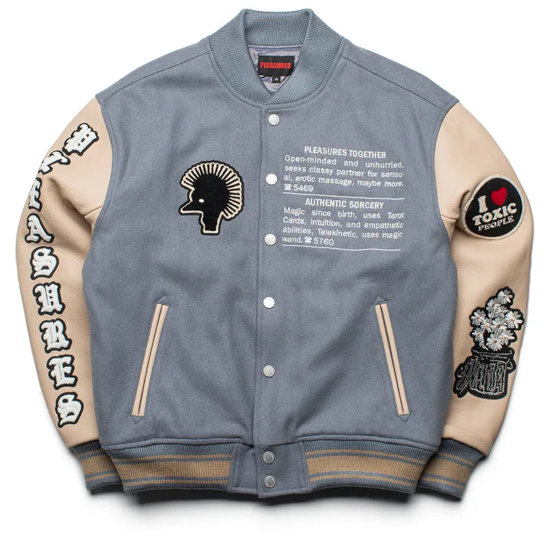 Pleasures Calendar Varsity Jacket - Powder Blue