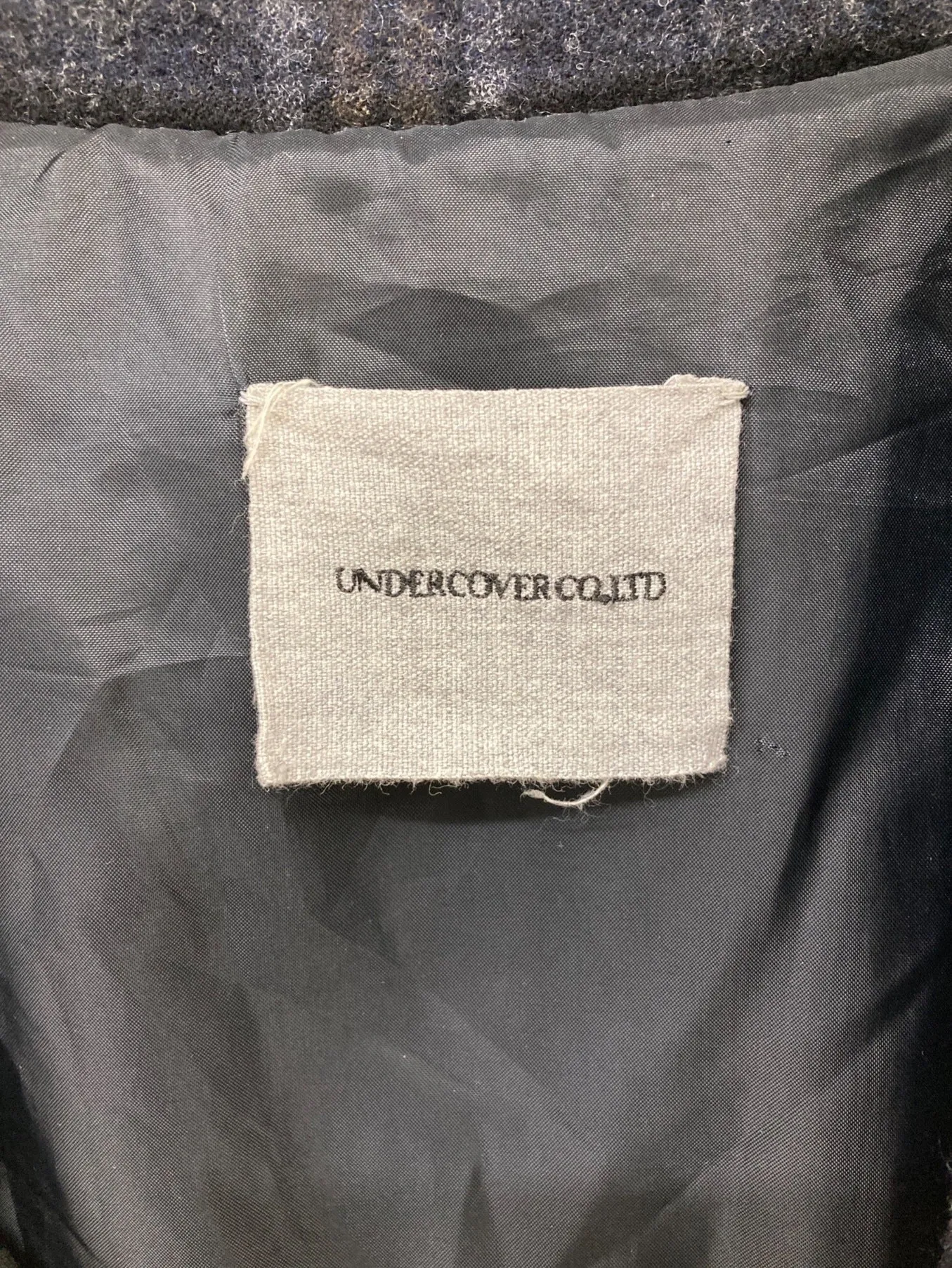 [Pre-owned] UNDERCOVER Woolen Shrunken Check Riders Jacket L4202-2