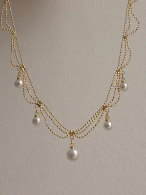 Princess Pearl Curtain Necklace