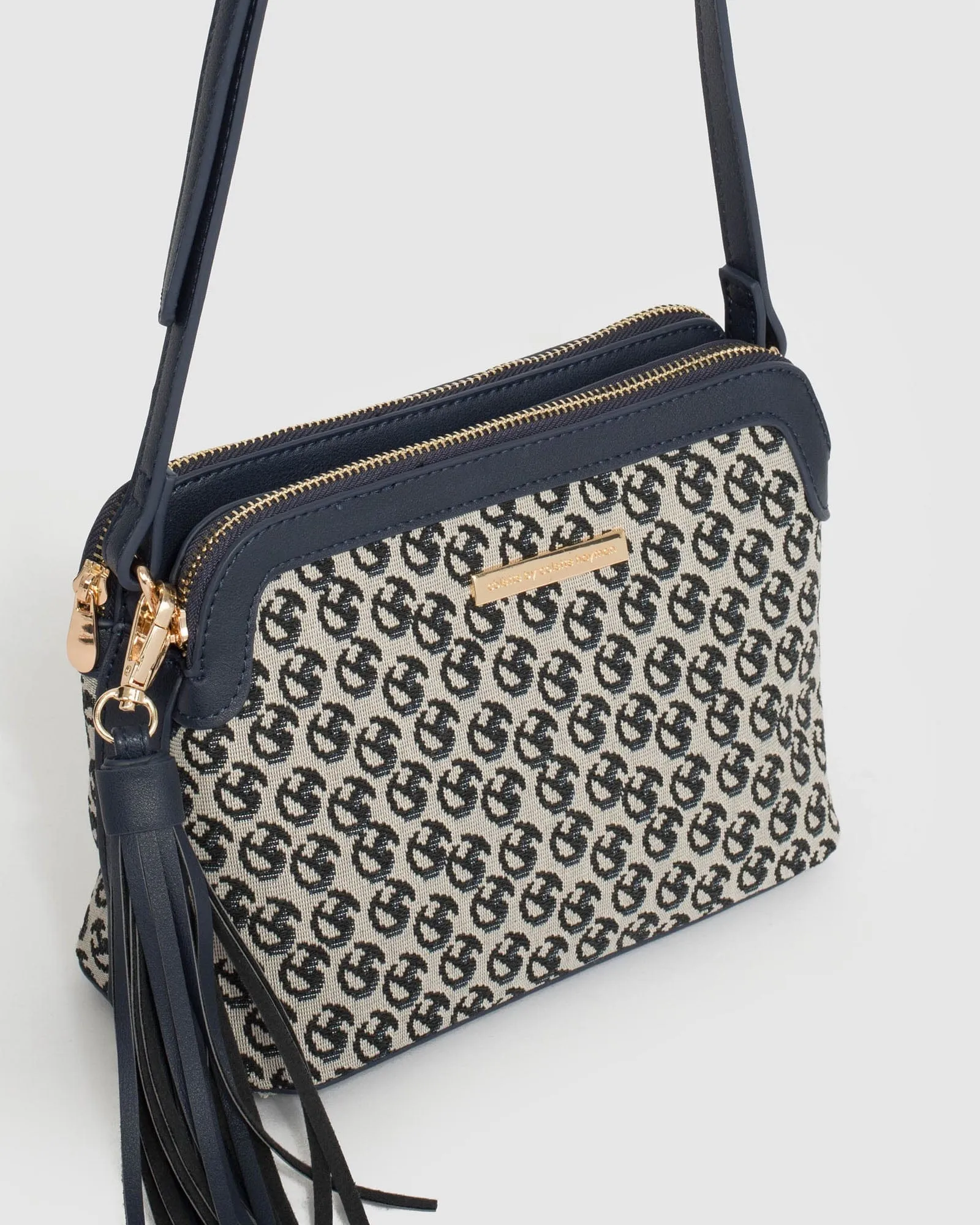 Print Joanna Tassel Crossbody Bag