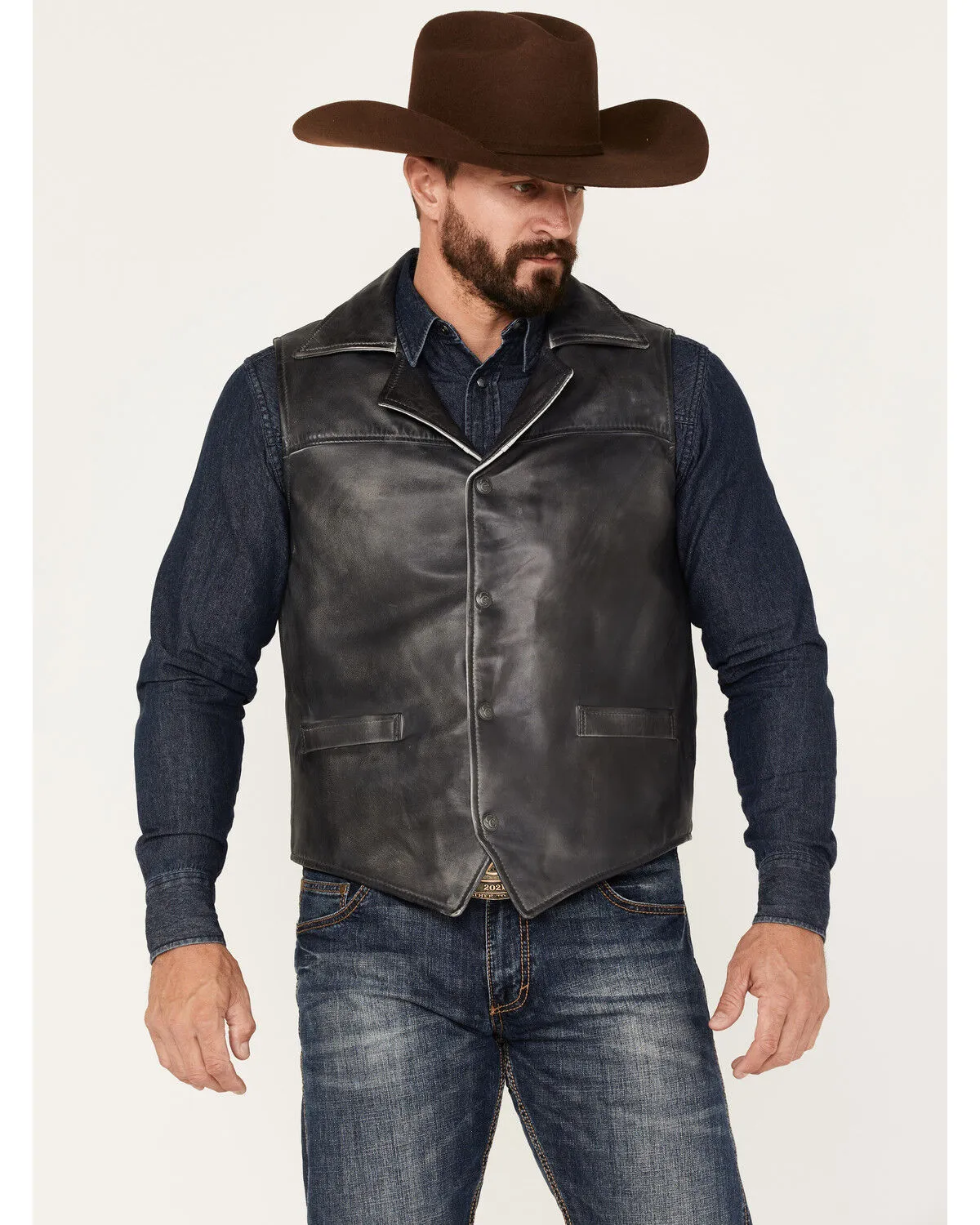 Product Name:  Cripple Creek Men's Snap-Front Moto Vest