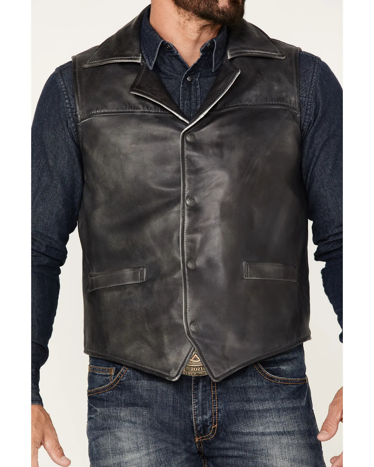 Product Name:  Cripple Creek Men's Snap-Front Moto Vest