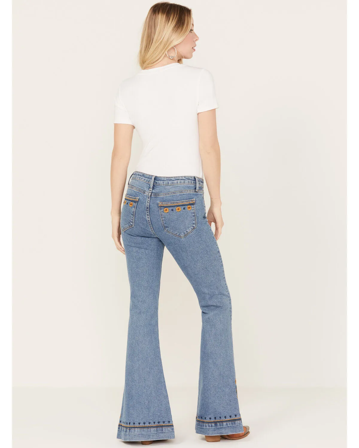 Product Name:  Driftwood Women's Farrah Medium Wash High Rise Flare Jeans