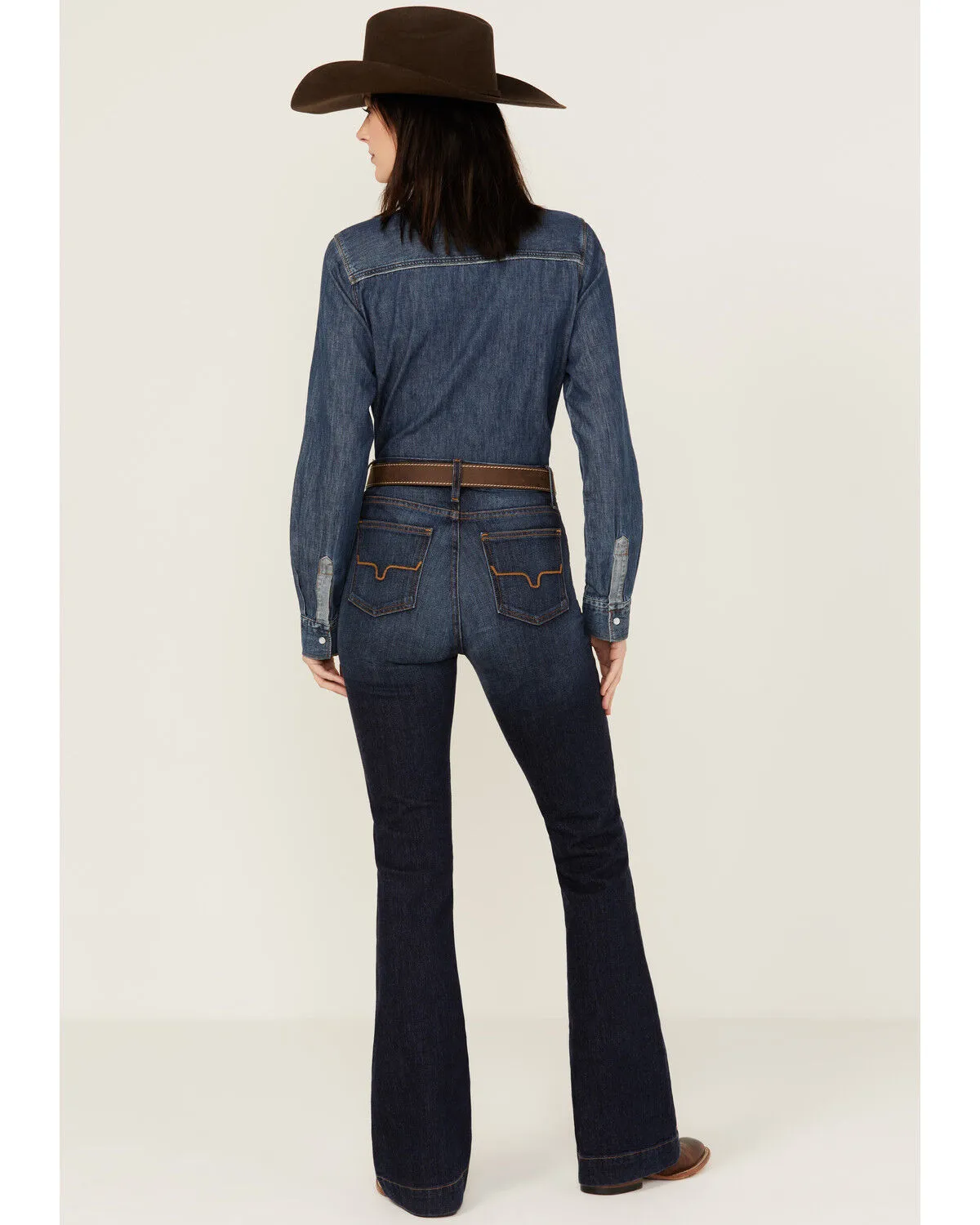 Product Name:  Kimes Ranch Women's Dark Wash Jennifer High Rise Wide Flare Jeans