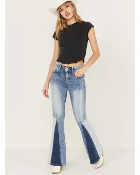 Product Name:  Vervet Women's Take It Easy Medium Wash High Rise Flare Jeans