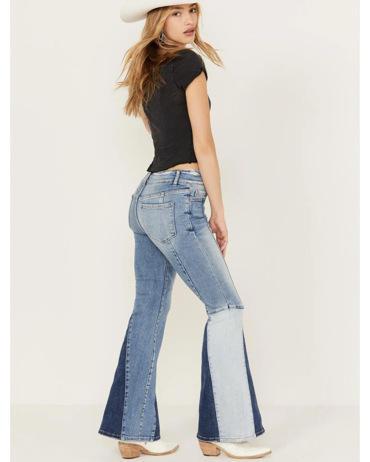 Product Name:  Vervet Women's Take It Easy Medium Wash High Rise Flare Jeans