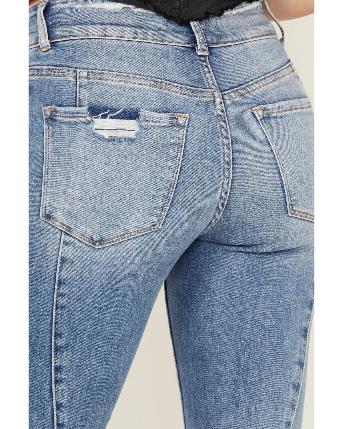 Product Name:  Vervet Women's Take It Easy Medium Wash High Rise Flare Jeans