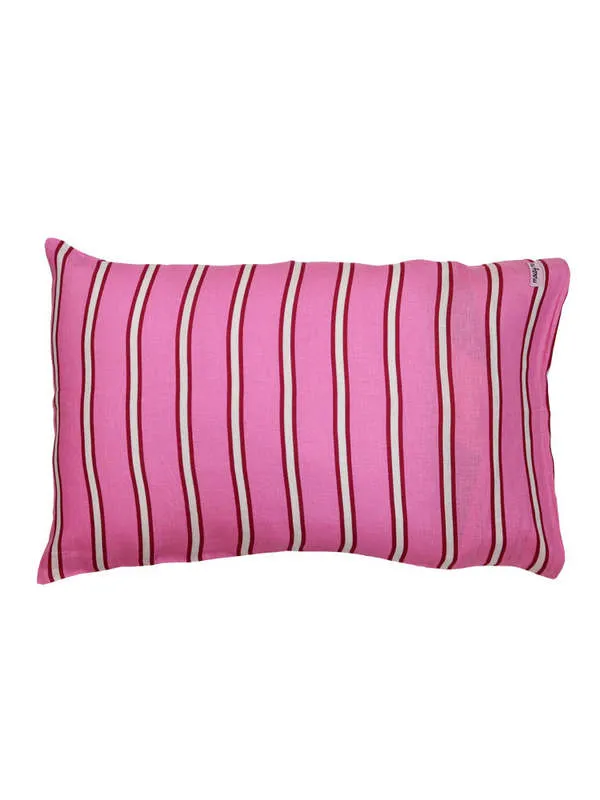 Raspberry Stripe Standard Pillowcase Set - Raspberry Stripe