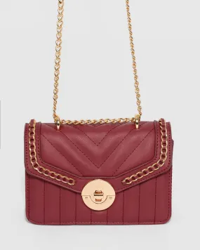 Red Ranillda Chain Crossbody Bag