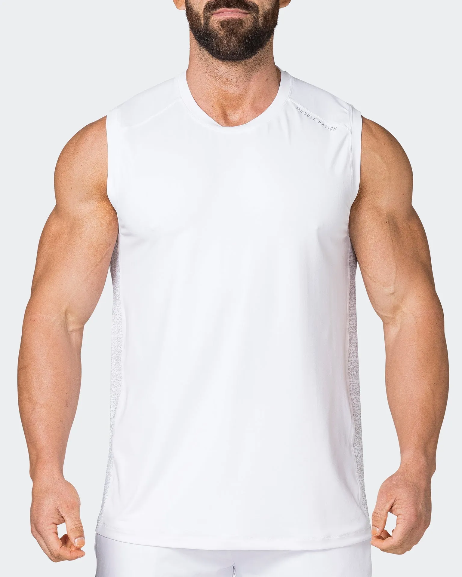 Reflective Running Tank - White