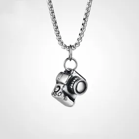 Retro SLR camera necklace hip-hop simple clavicle chain