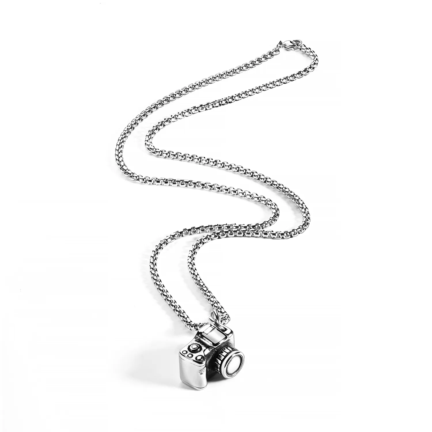 Retro SLR camera necklace hip-hop simple clavicle chain