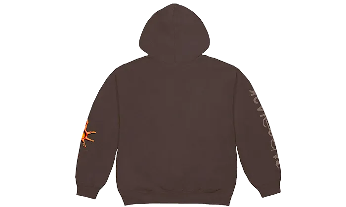 Reverse Dog Zip Up Hoodie Brown