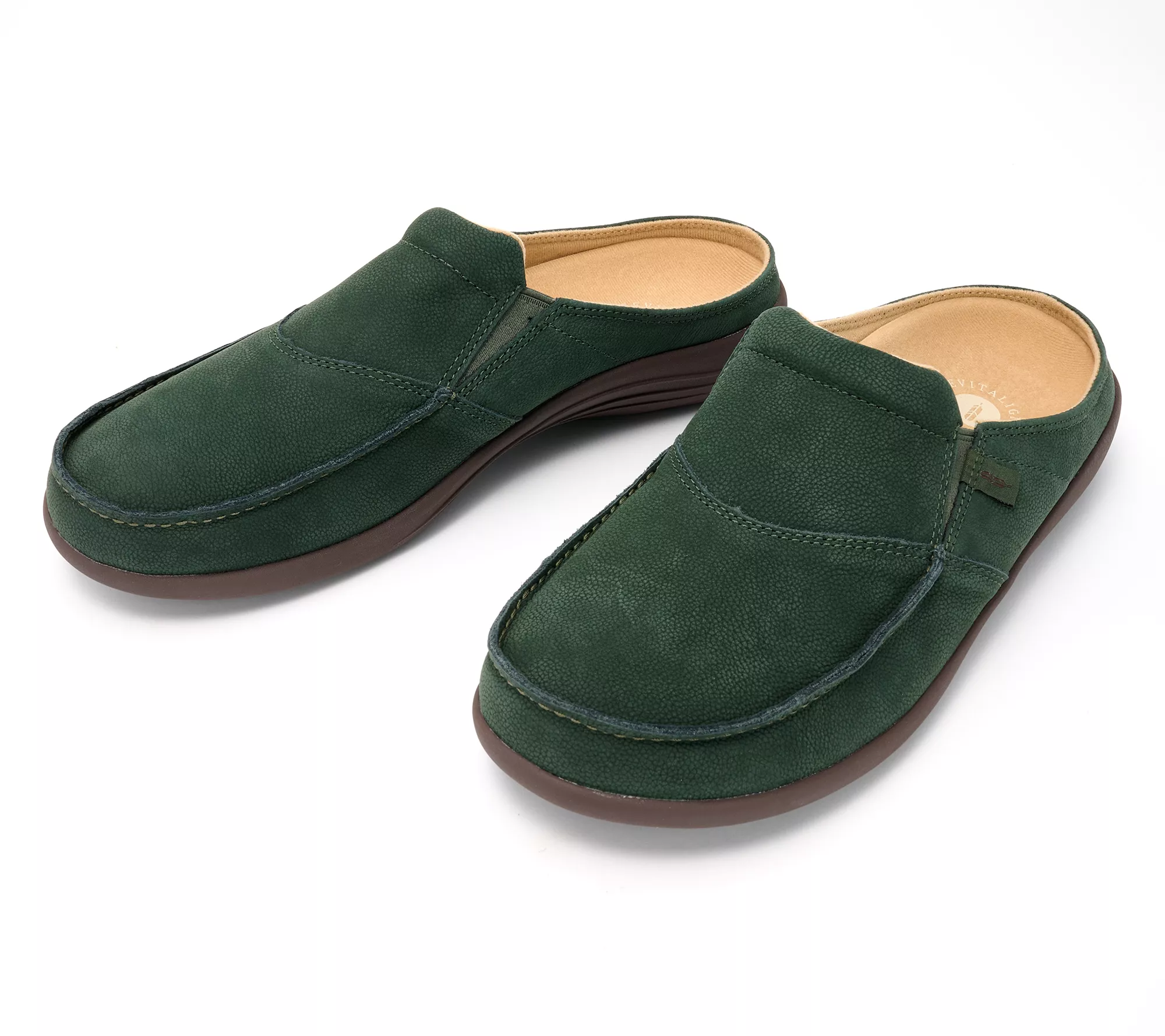 Revitalign Orthotic Men's Nubuck Mules - Siesta