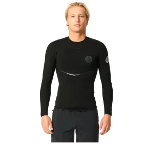 Rip Curl E Bomb 1.5mm Long Sleeve Wetsuit Jacket - Black - 2024