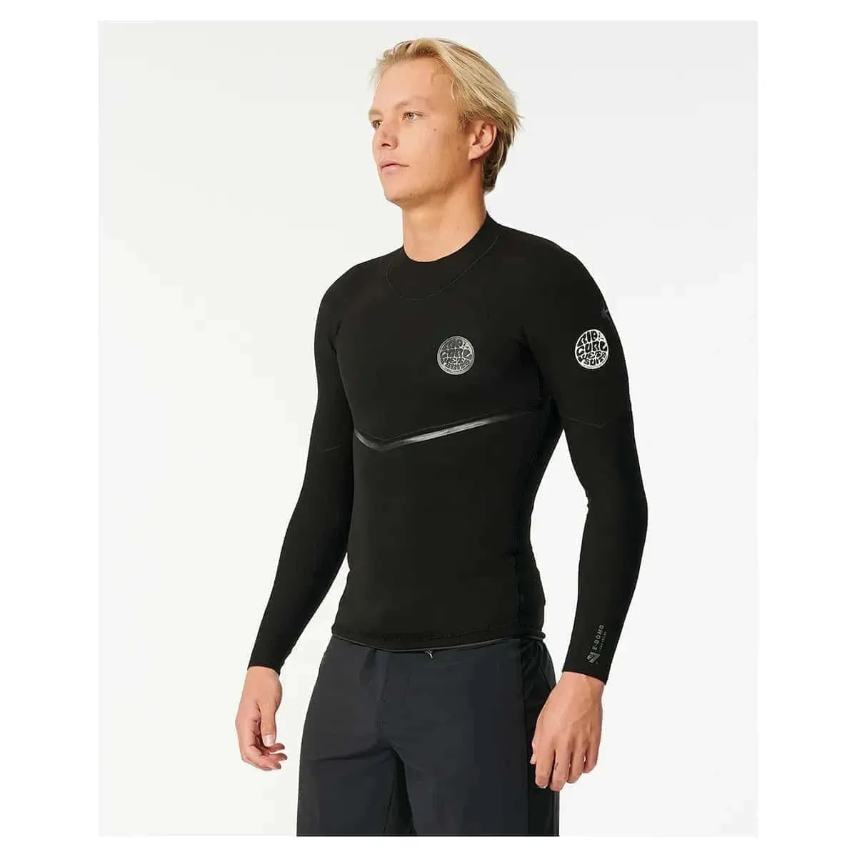 Rip Curl E Bomb 1.5mm Long Sleeve Wetsuit Jacket - Black - 2024