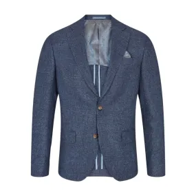 SAND Copenhagen 6246 Star Napoli Blue Basket Weave Jacket | Menswear Online