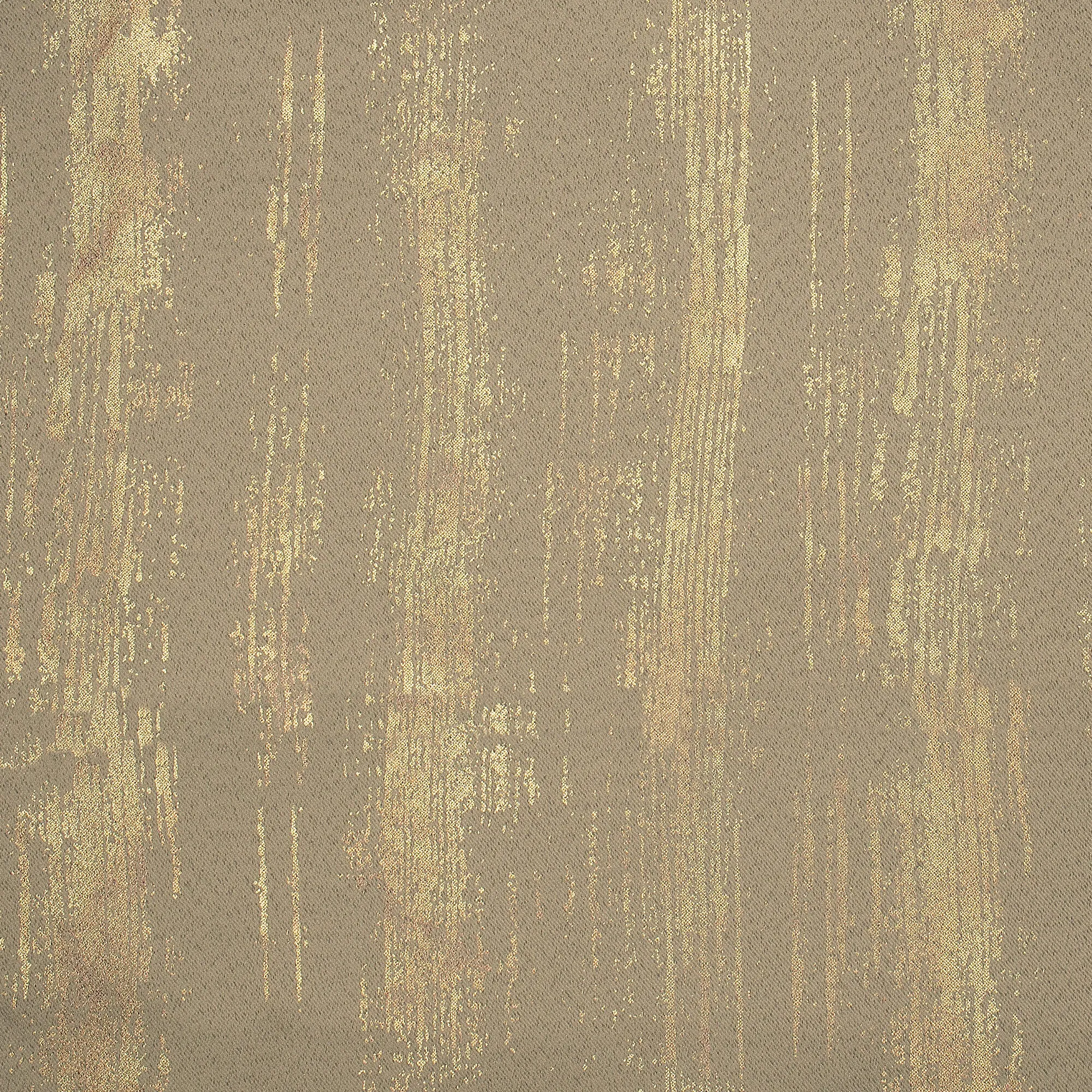 Sandrift Grey Texture Pattern Golden Foil Premium Curtain Fabric (Width 54 Inches)