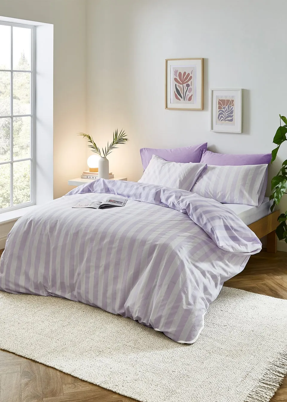 Sassy B Stripe Tease Reversible Duvet Cover Set