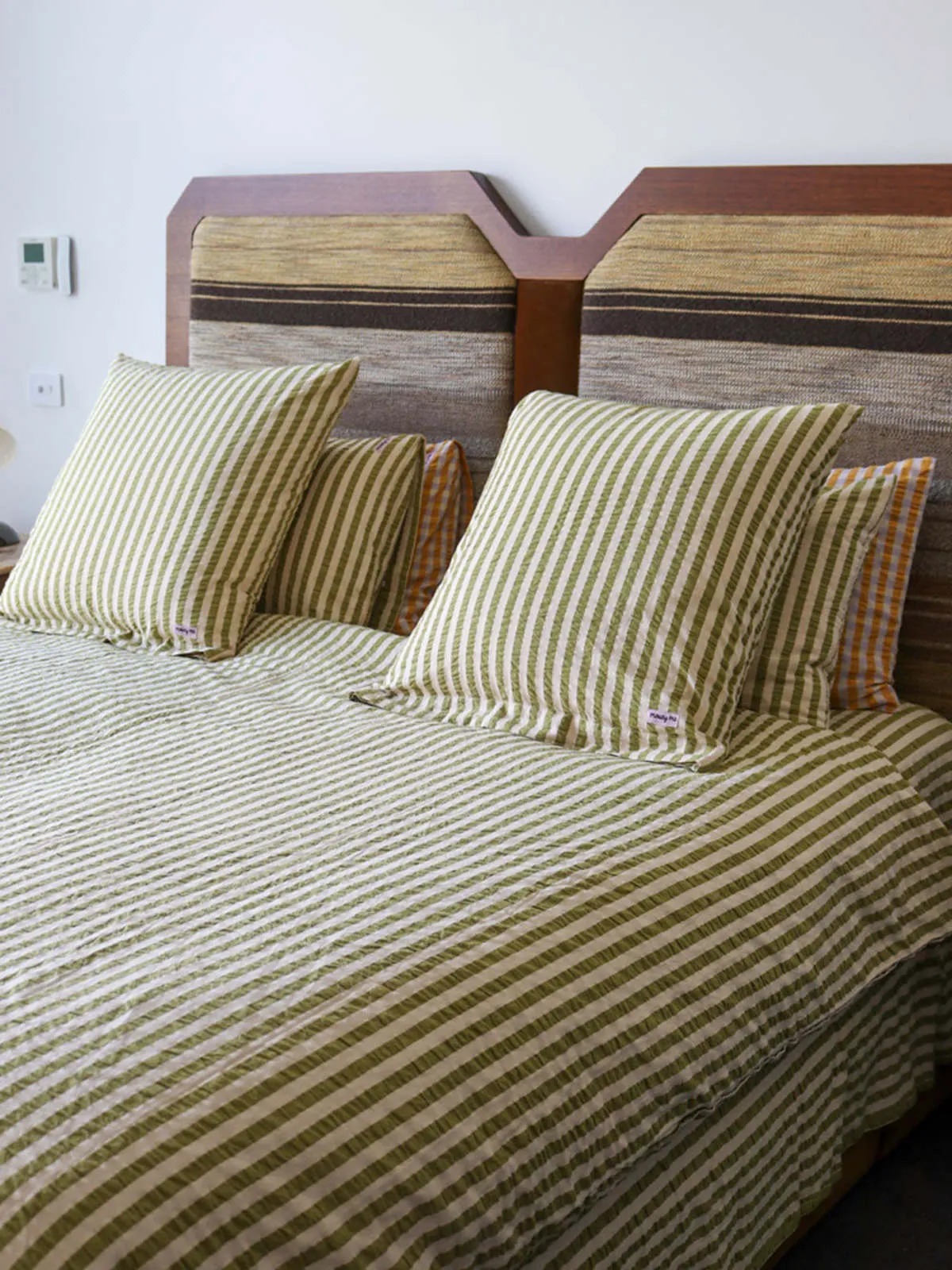 Seersucker Stripe Euro Pillowcase Set