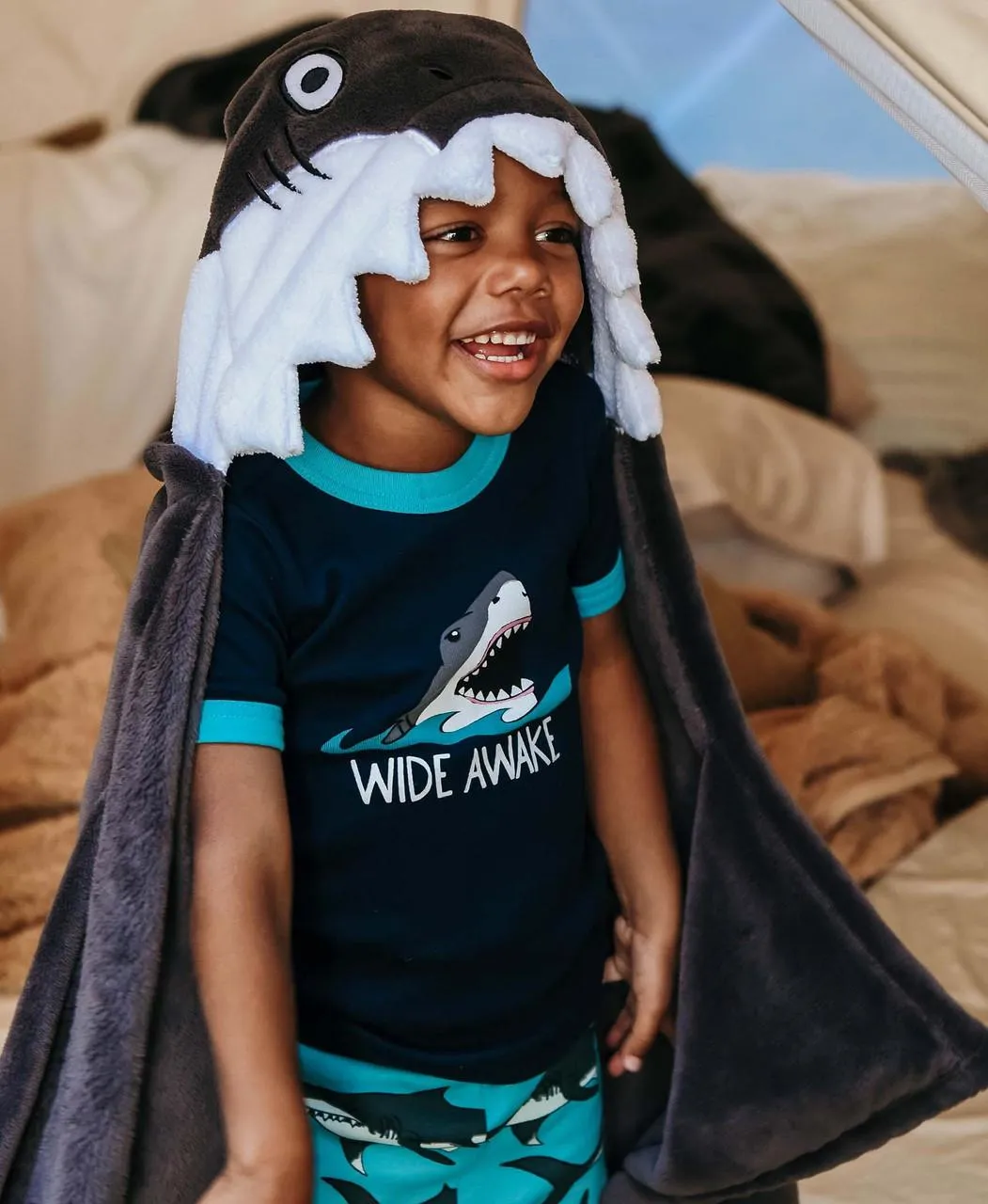 Shark Kid's Hooded Blanket