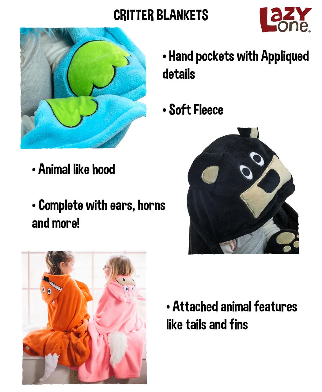 Shark Kid's Hooded Blanket