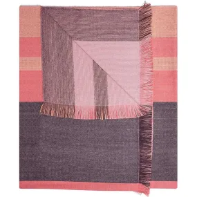 Shupaca Reversible Alpaca Throw Blanket, Peach Bloom