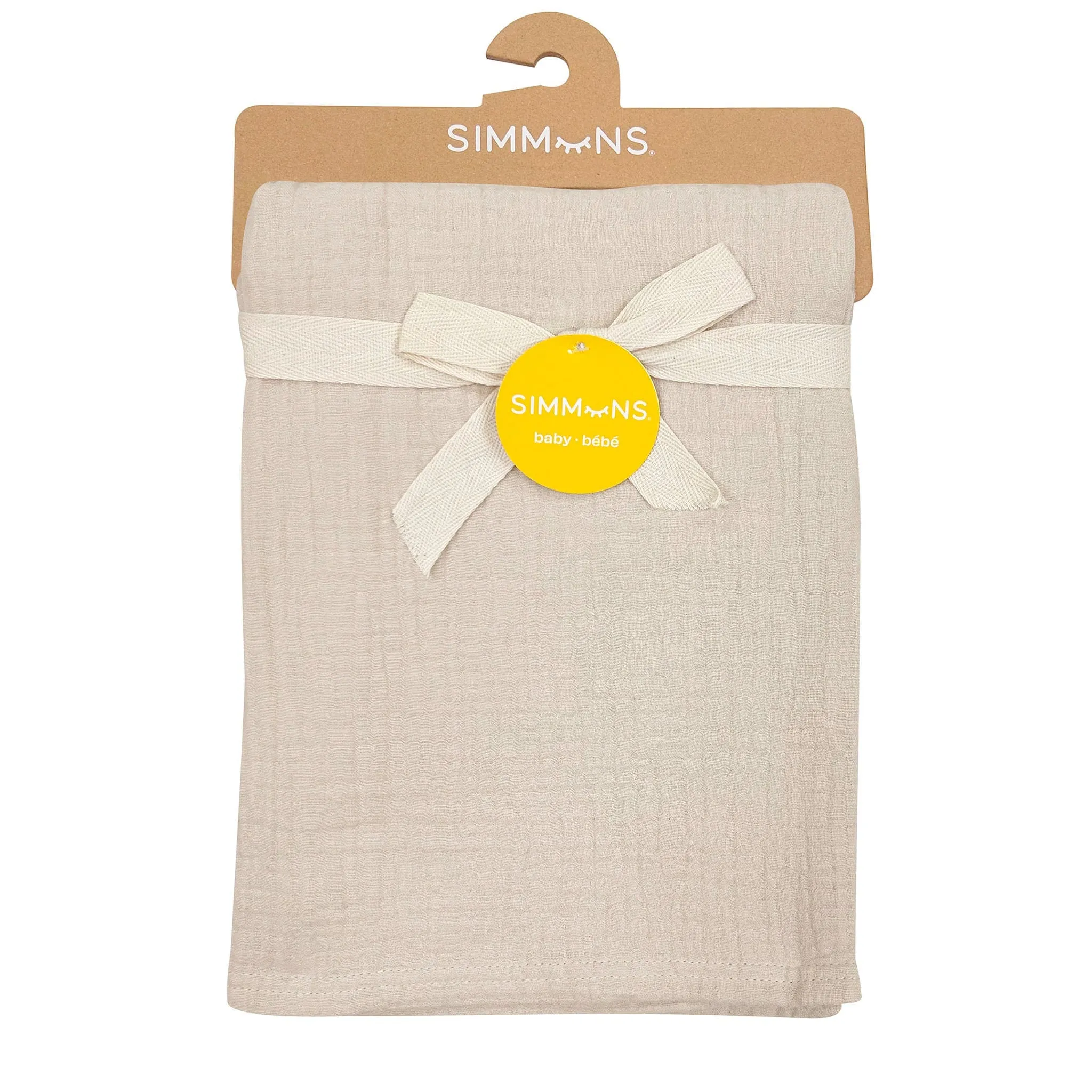 Simmons Deluxe Muslin Blanket - Beige  - Clement