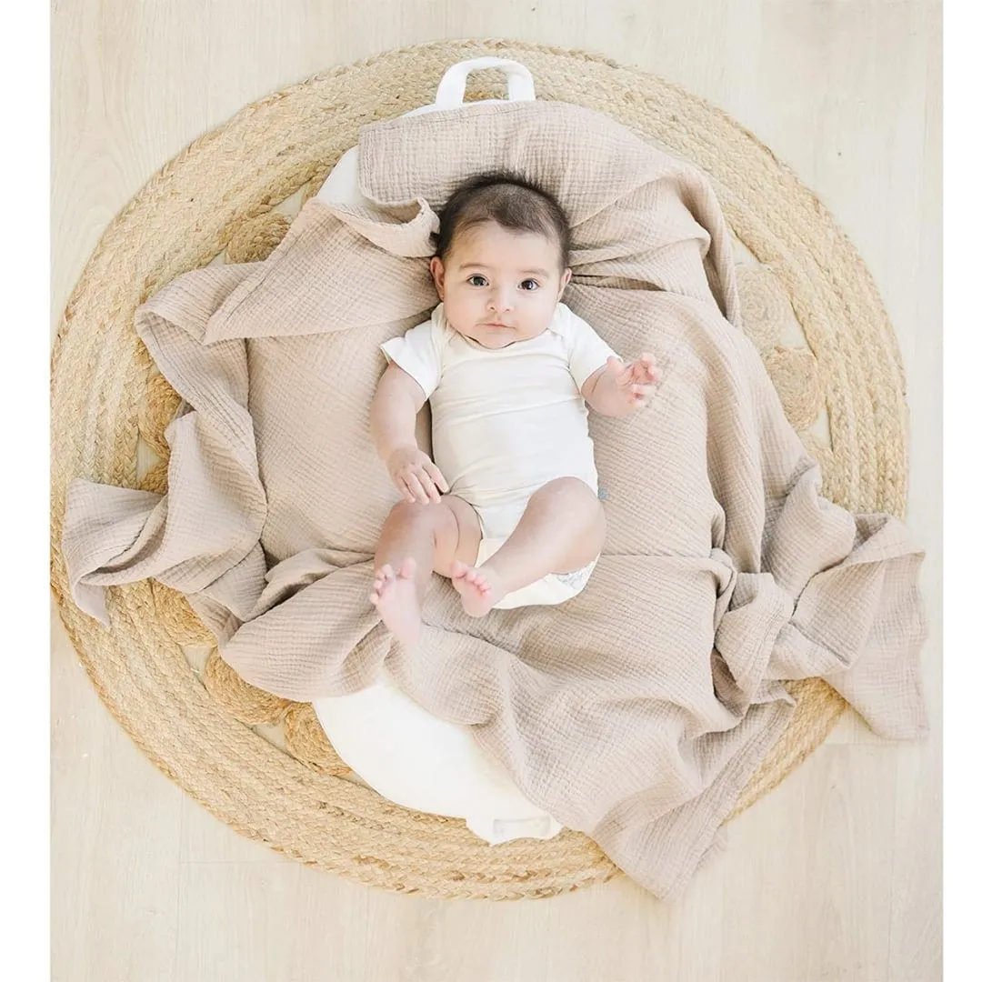 Simmons Deluxe Muslin Blanket - Beige  - Clement