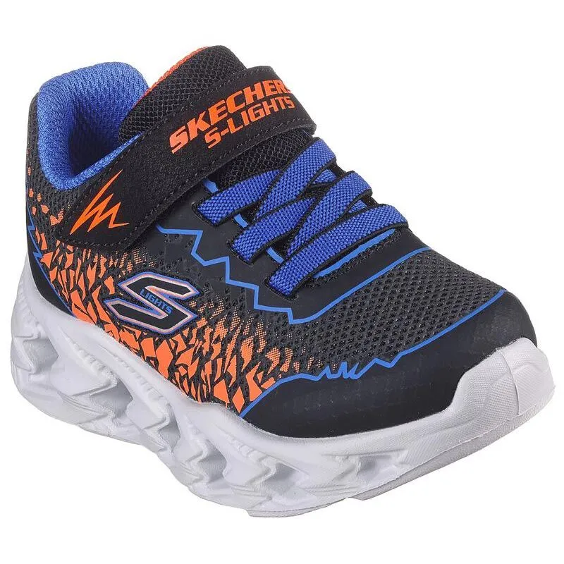 Skechers Kids' Vortex 2.0 - Zorento Infant Light Up Trainers Black / Blue / Orange - SS24