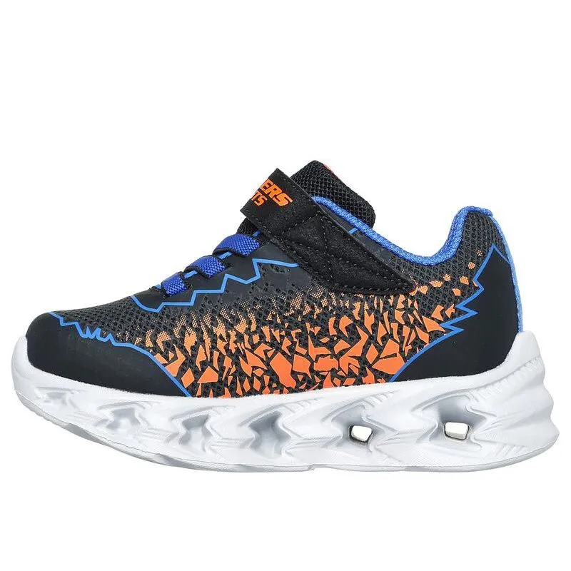 Skechers Kids' Vortex 2.0 - Zorento Infant Light Up Trainers Black / Blue / Orange - SS24