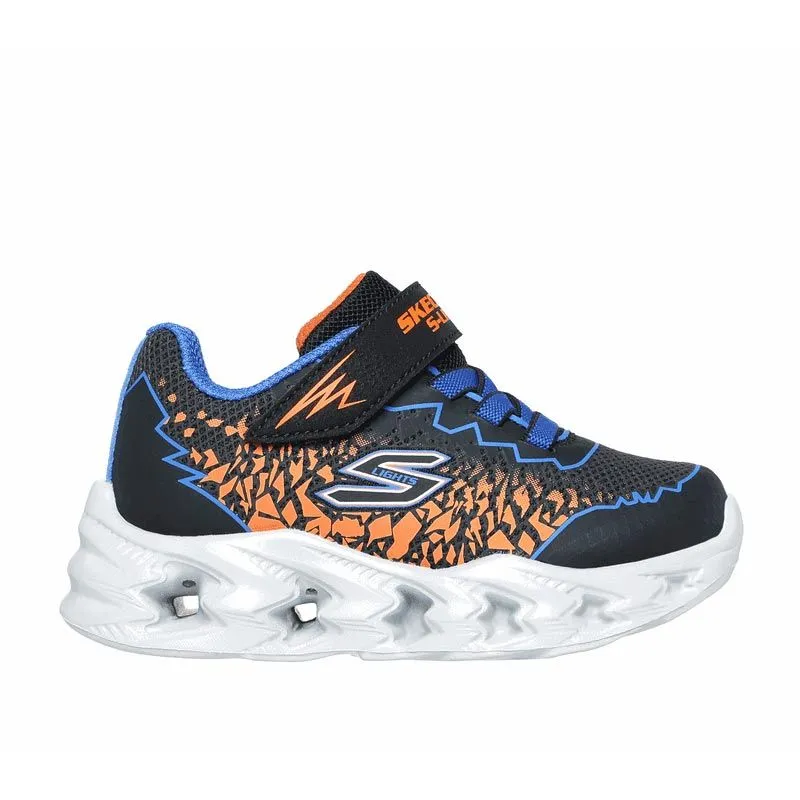 Skechers Kids' Vortex 2.0 - Zorento Infant Light Up Trainers Black / Blue / Orange - SS24