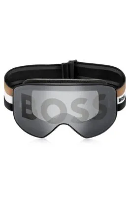 Ski goggles with logo detailing