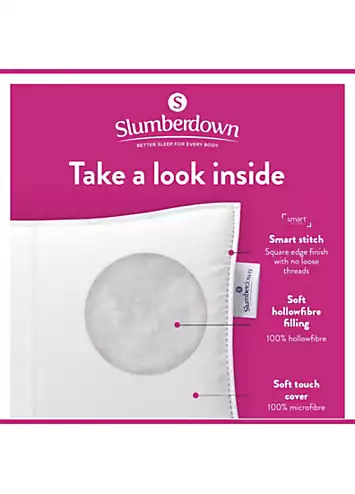 Slumberdown Cosy Nights Pair of Medium Support Pillows | Kaleidoscope