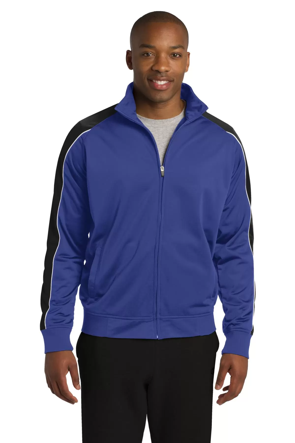 Sport Tek JST92 Sport-Tek Piped Tricot Track Jacket SKU: JST92