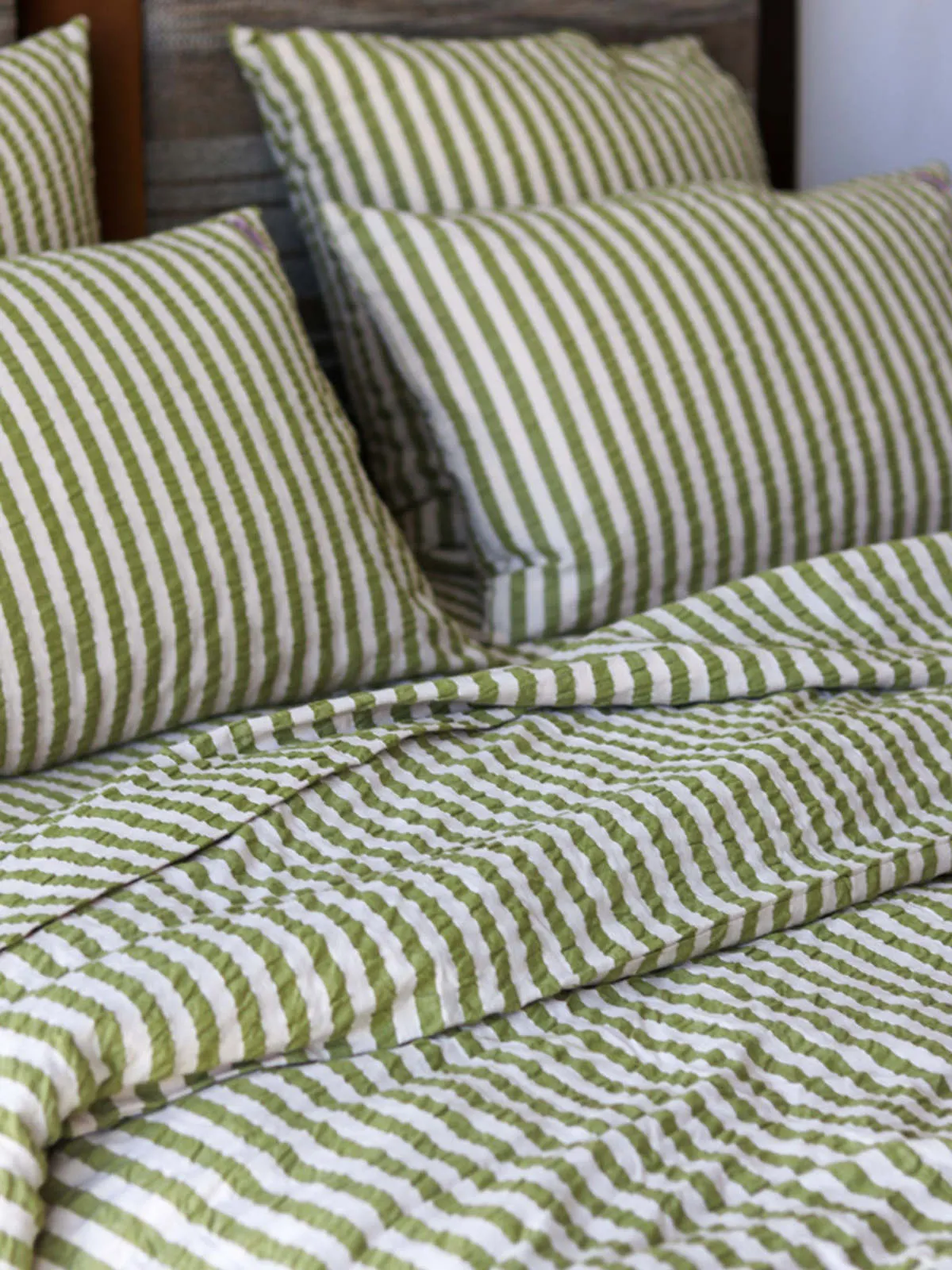 Standard Pillowcase Set - Seersucker Stripe