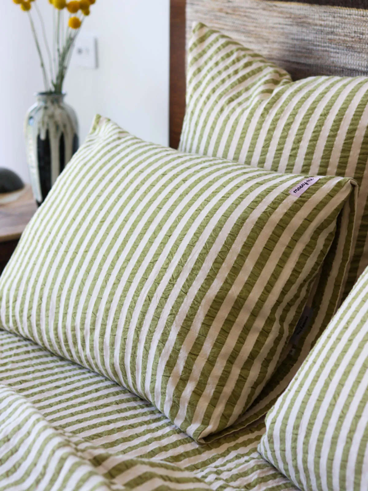 Standard Pillowcase Set - Seersucker Stripe