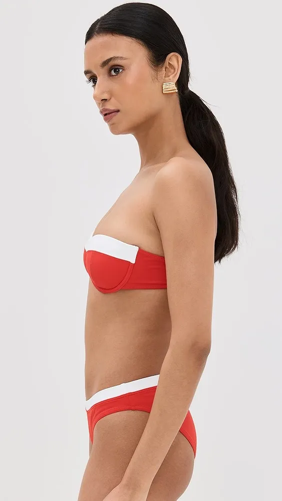 STAUD   Jo Balconette Bikini Top 