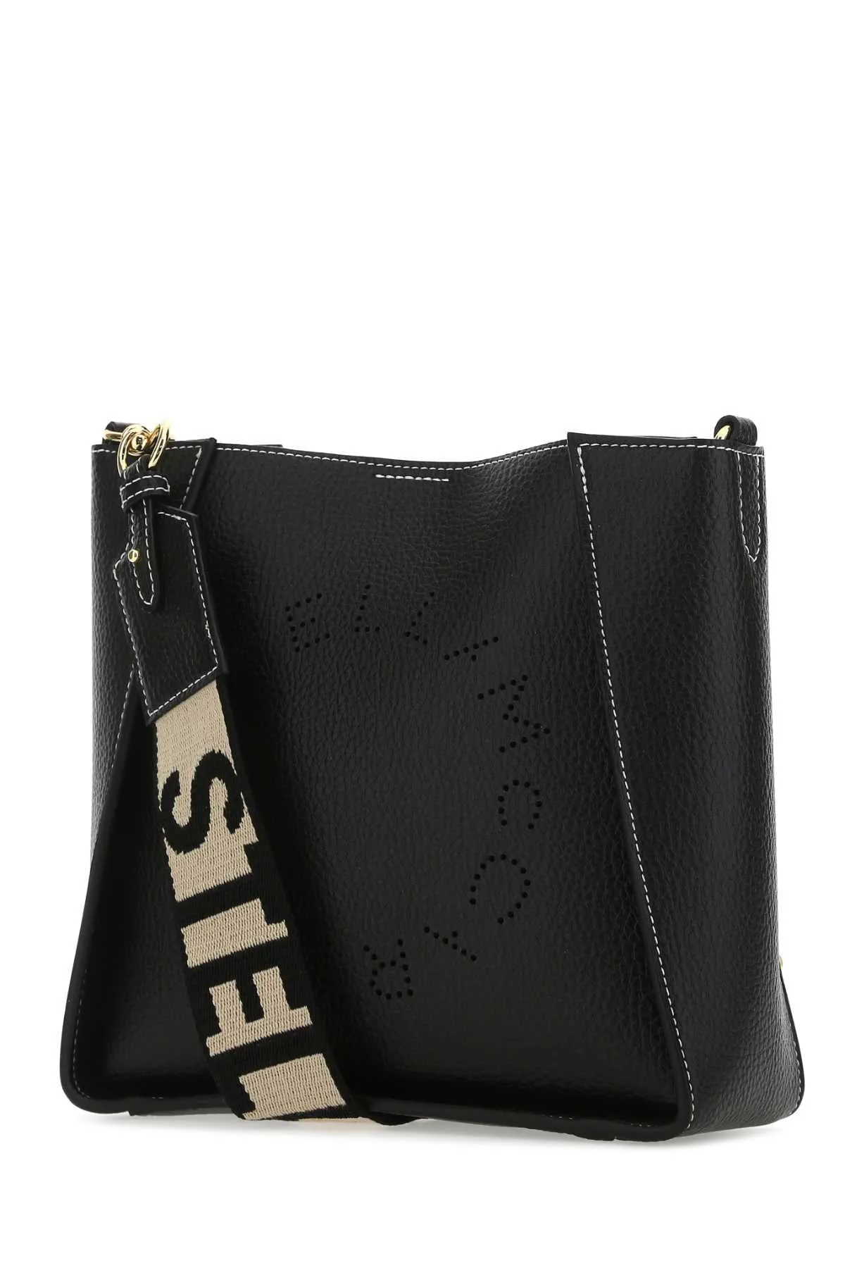 Stella McCartney Logo Perforated Crossbody Bag