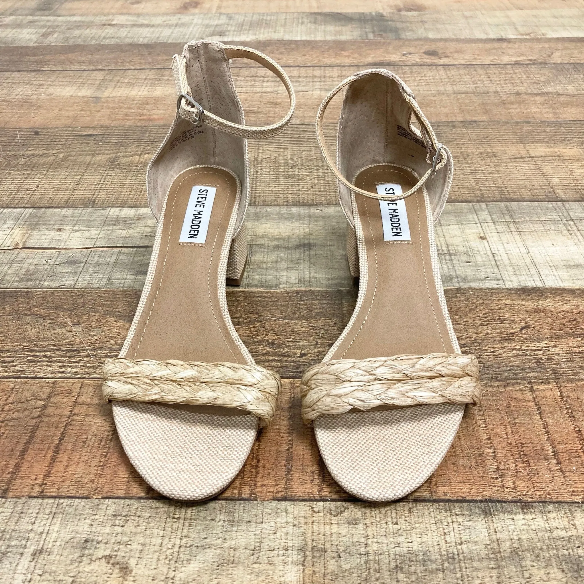 Steve Madden Raffia Heeled Sandals- Size 7.5