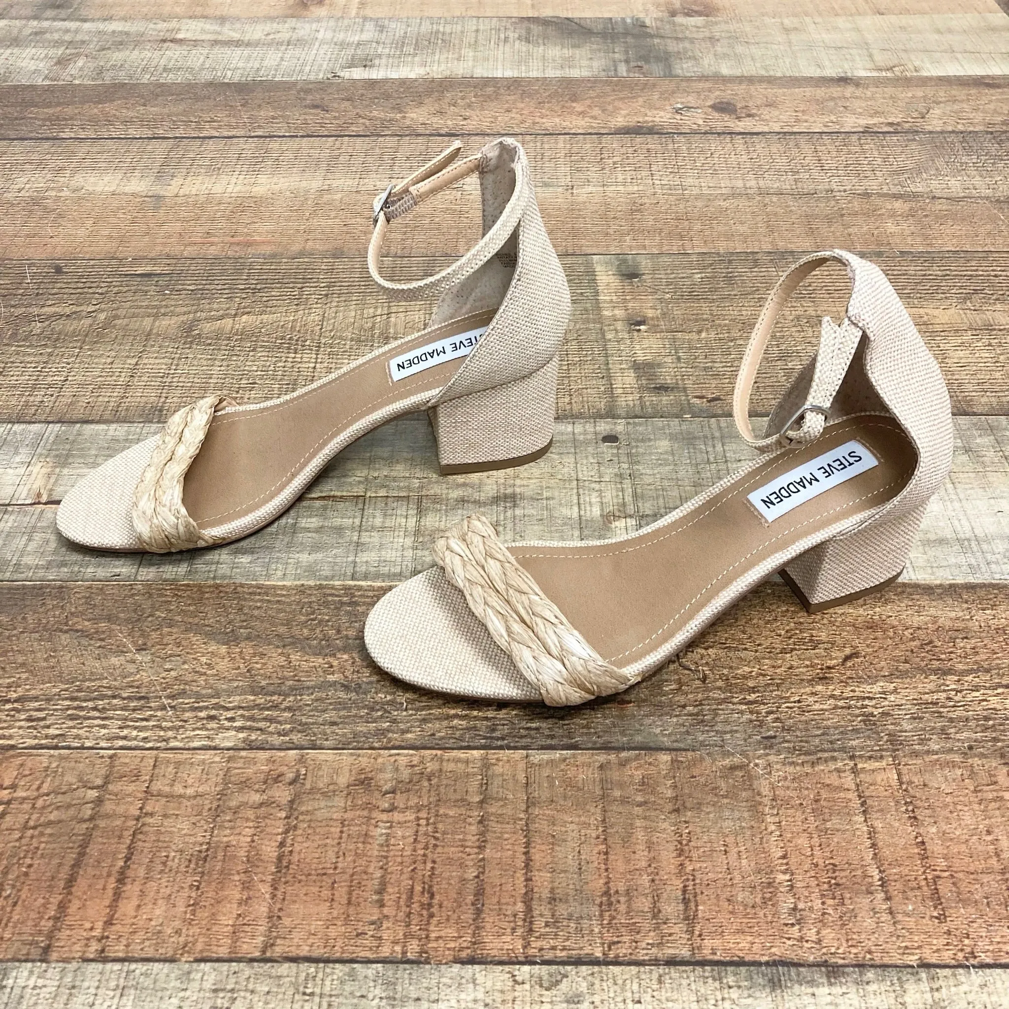 Steve Madden Raffia Heeled Sandals- Size 7.5