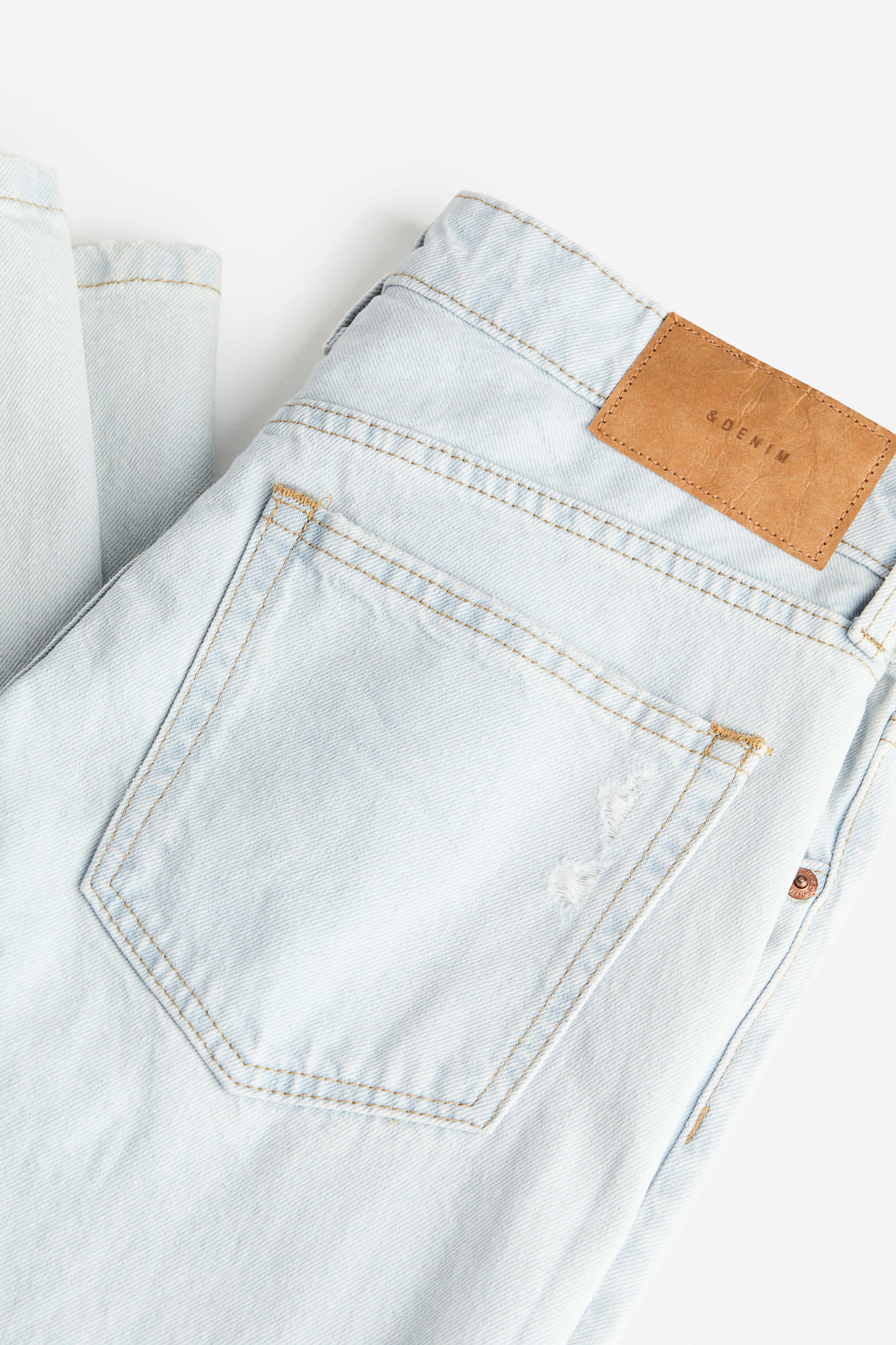 Straight Low Jeans - Low waist - Long - Pale denim blue - Ladies | H&M GB