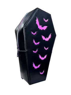 STRANGE CVLT HAUNT BAT COFFIN BACKPACK - BLACK/REFLECTIVE