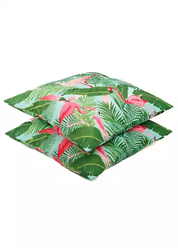 Streetwize Pair of Flamingo Leaf Cushions | Kaleidoscope