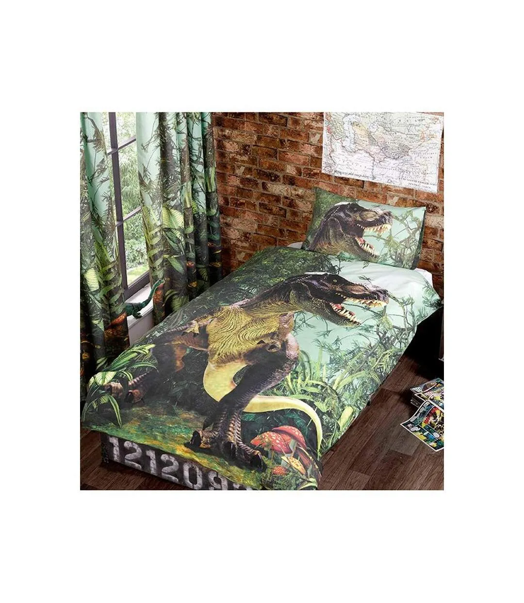 T-rex duvet cover set green Generic