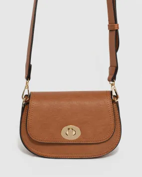 Tan Kalani Saddle Crossbody Bag