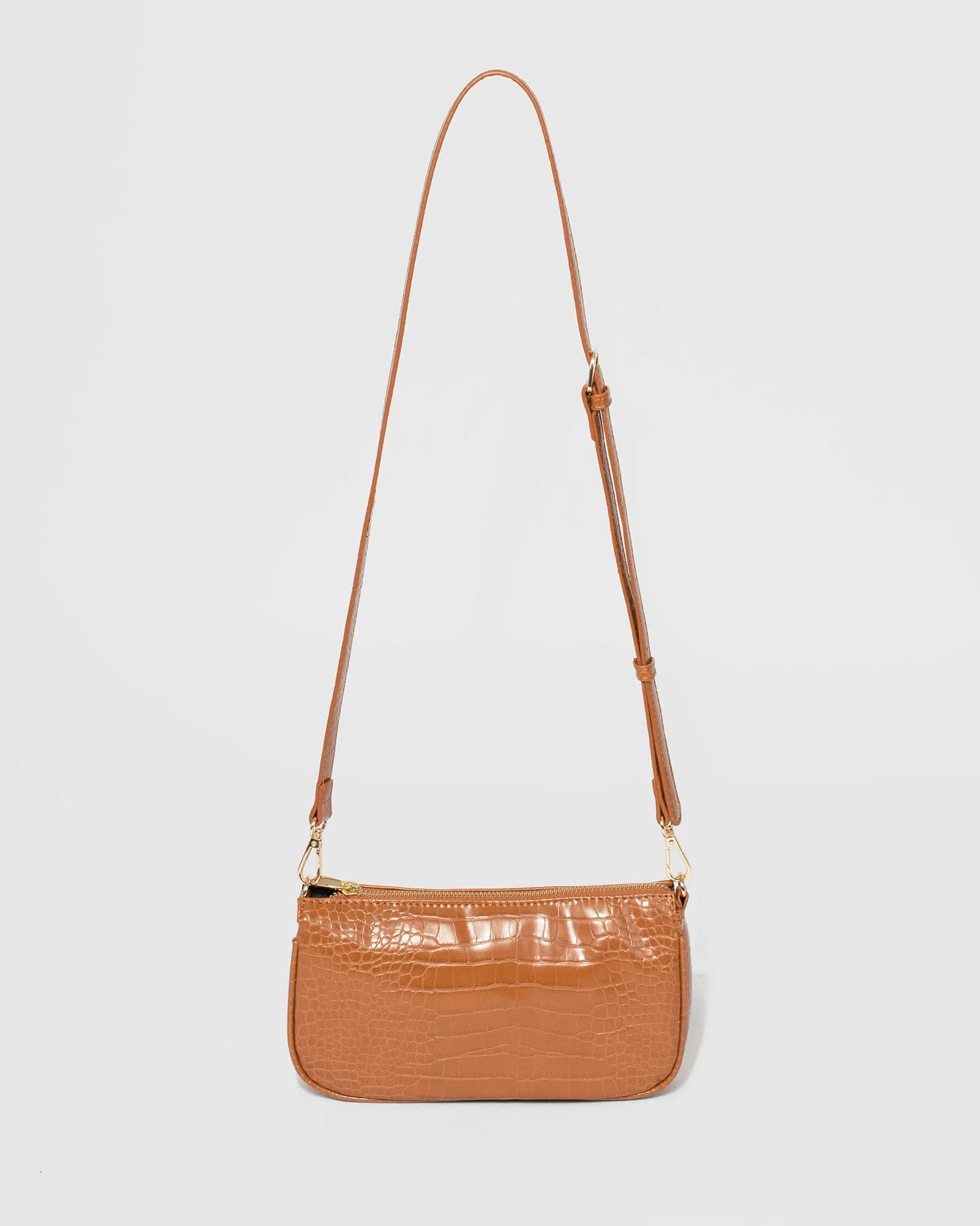 Tan Vivian Chain Crossbody Bag