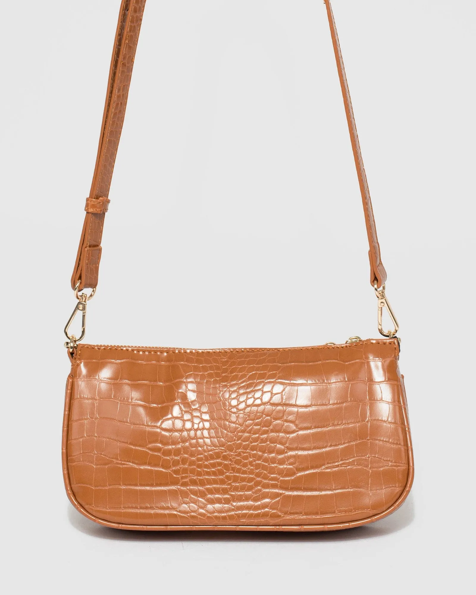 Tan Vivian Chain Crossbody Bag